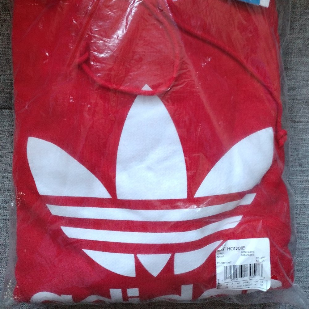 Red Adidas Trefoil Hoodie